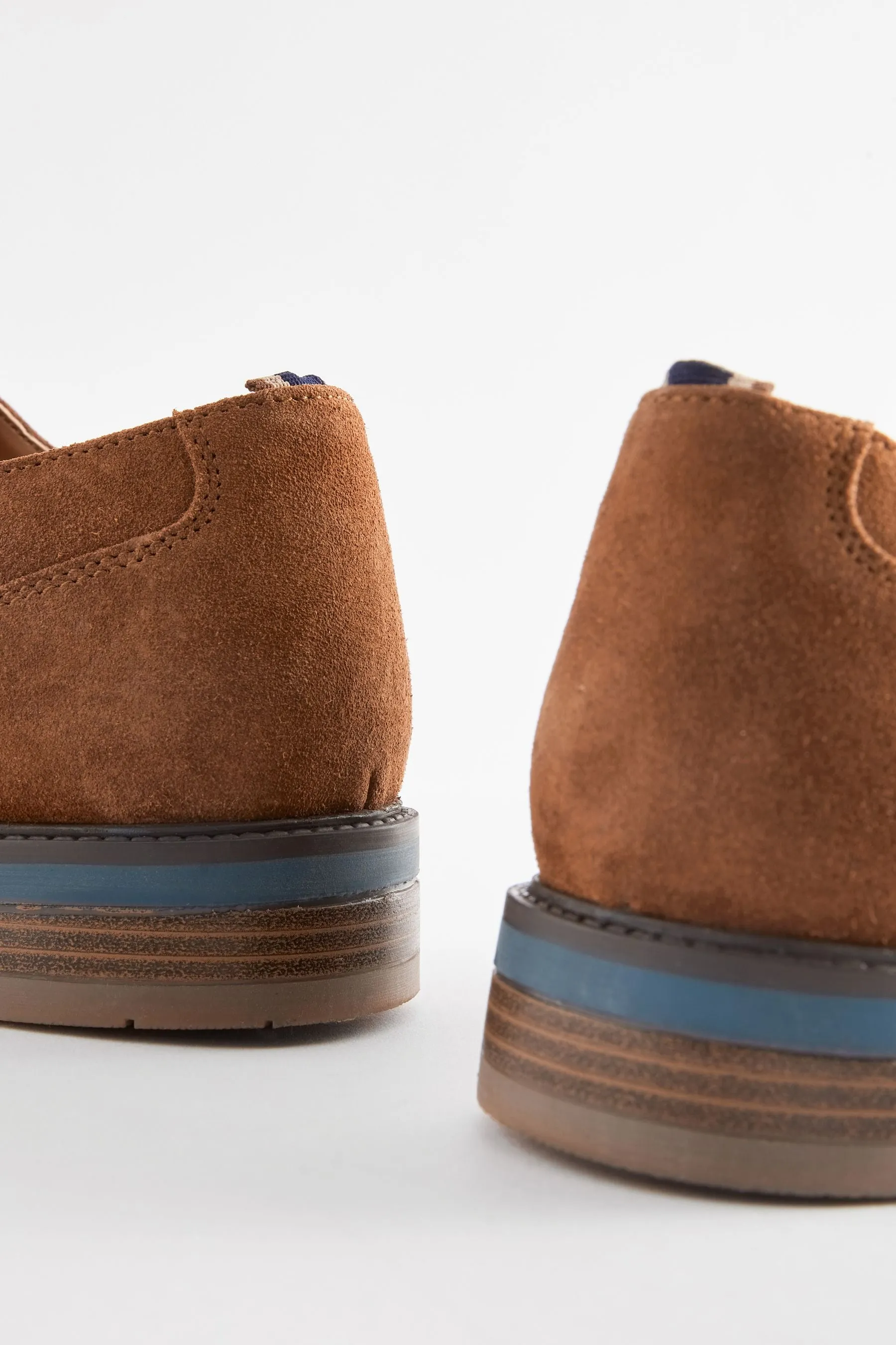 Marrone chiaro   - Suede Sole Derby Shoes